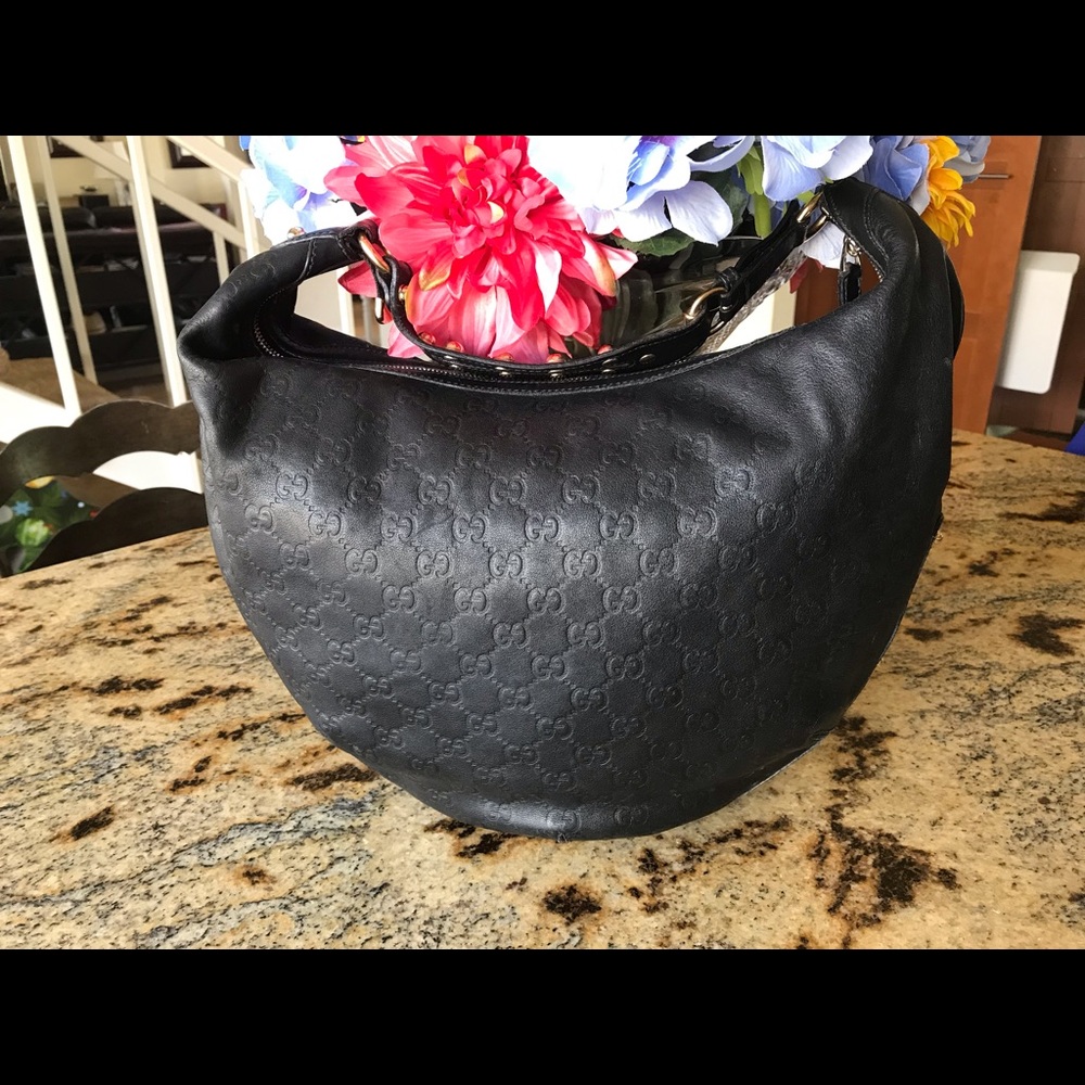 Authentic GUCCI GUCCISSIMA BIBA leather hobo bag